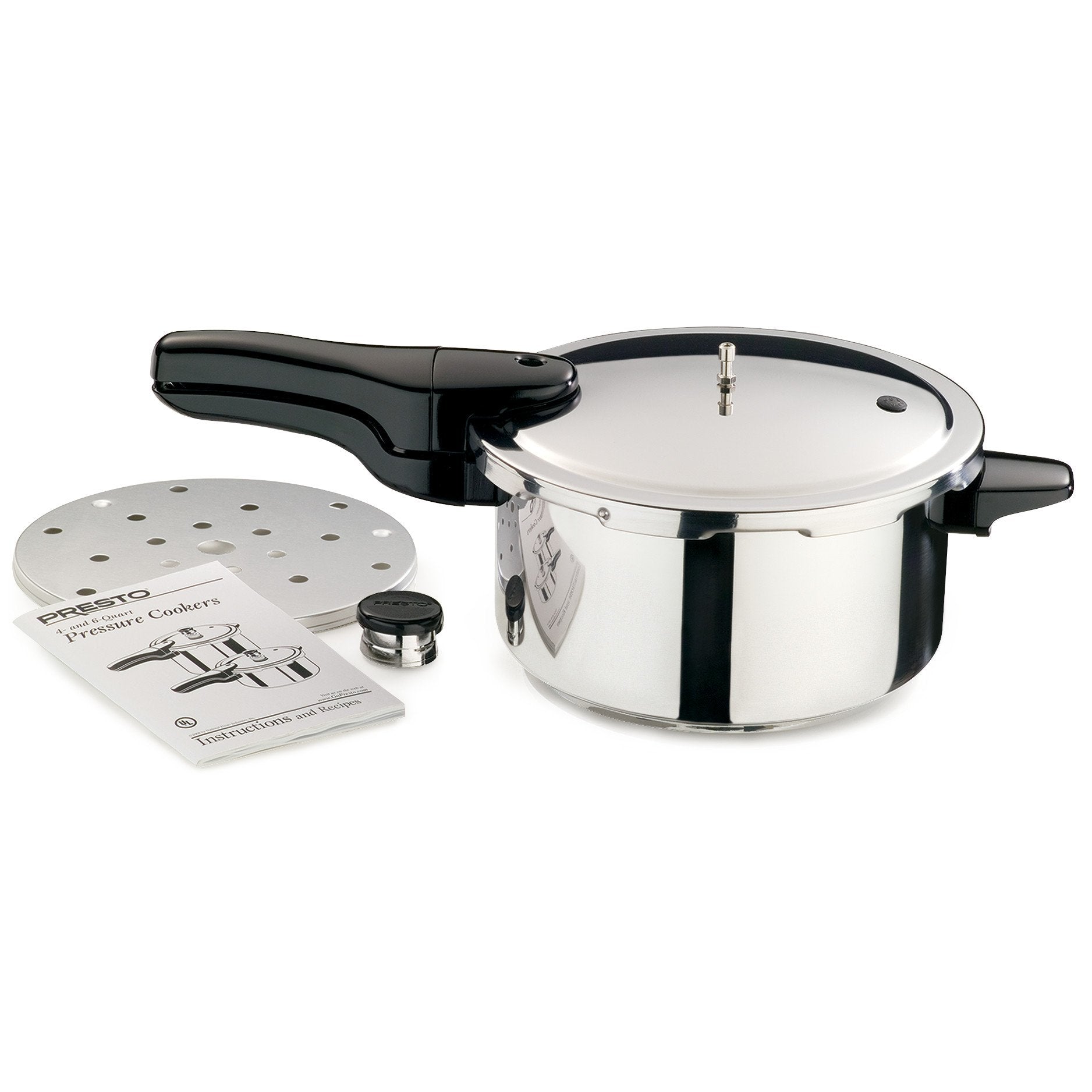 Presto recipe booklet and cooker, includes 64 pages for quick-start meal ideas benefit