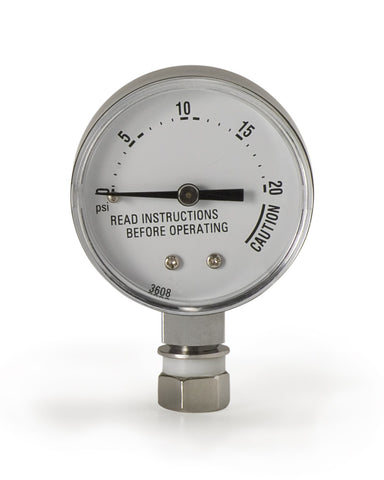 Presto 85772 front view dial gauge showing clear pressure markings for safer canning