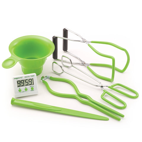 Presto canning kit front packaging showing all seven tools and clear benefits
