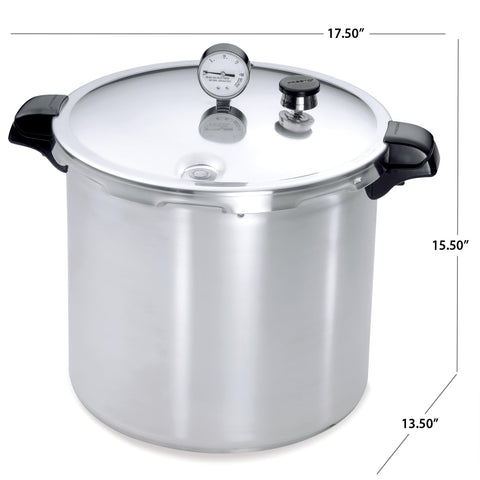 Presto 80-page instruction and recipe book included to guide safe canning