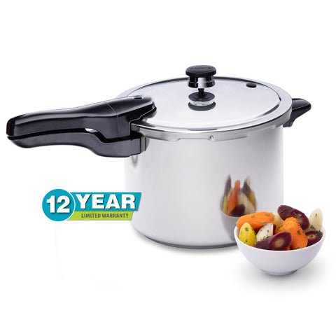 Presto removable internal rack holding foods separately to steam multiple items