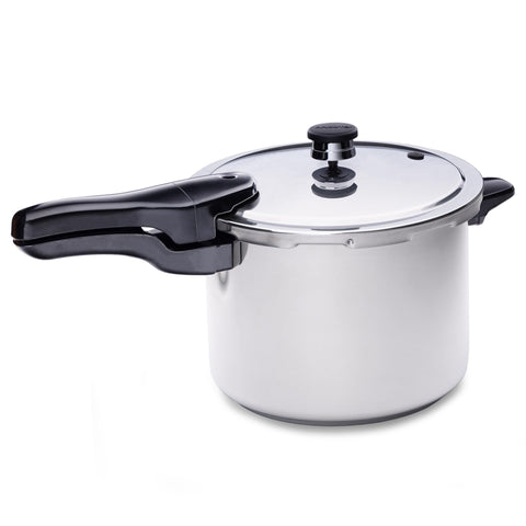 Presto close-up lid lock mechanism highlighting secure lock and added cooking safety