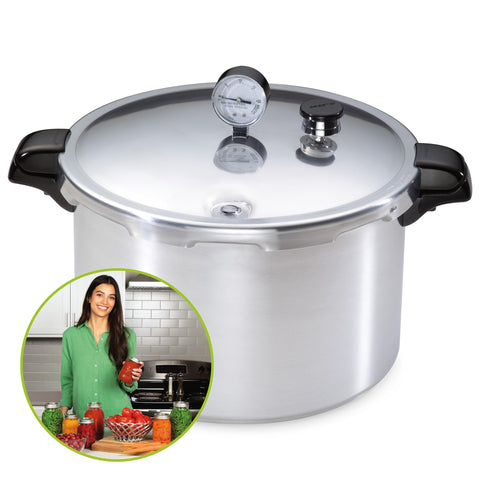 Presto instruction and recipe booklet included for easy canning and cooking guidance