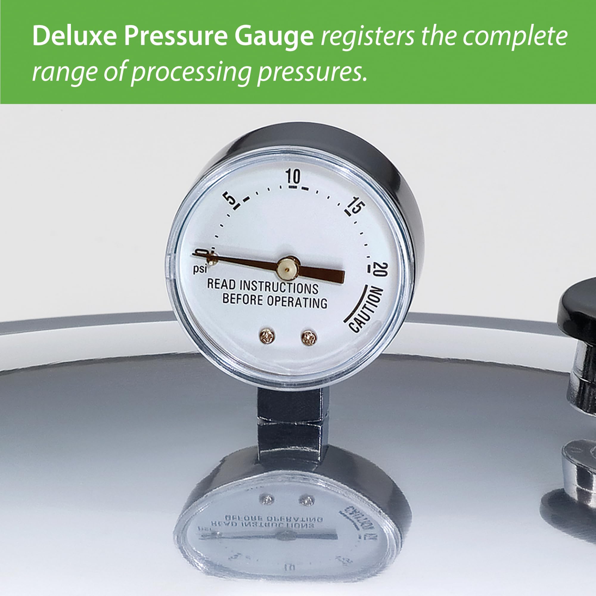 Presto vent pipe and overpressure plug shown for reliable steam-release safety