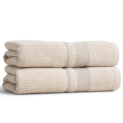 Preston Lane towel front view showing Clay color and plush look for elegant bathrooms