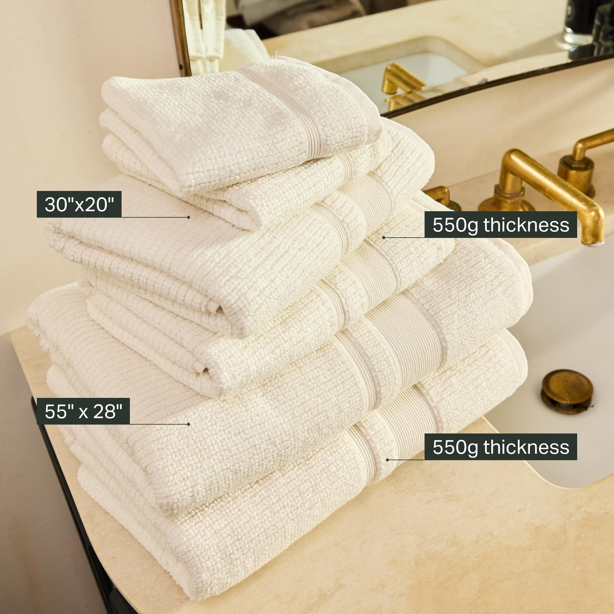 Preston Lane single Douro towel hanging in bathroom providing quick-dry convenience