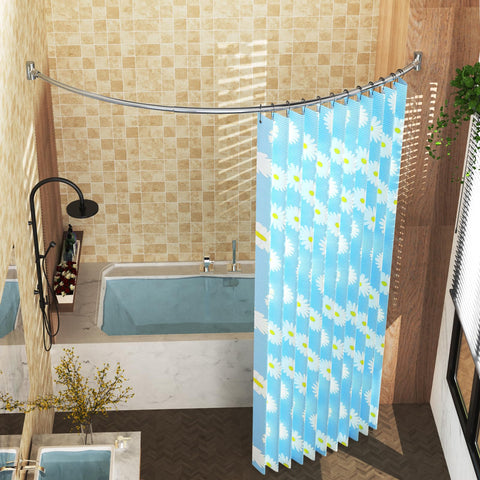 PrettyHome rod installed in bathroom showcasing modern styling