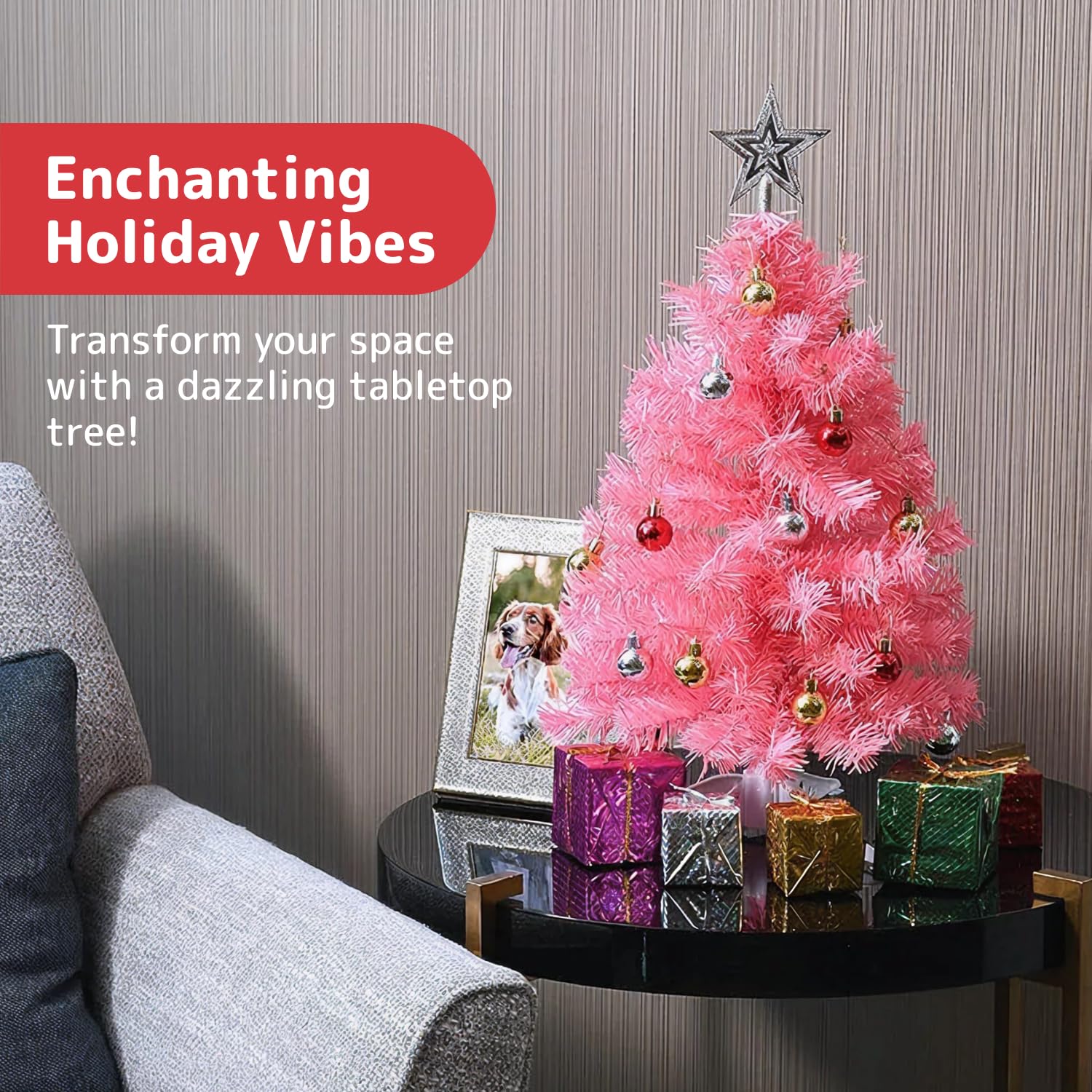 PREXTEX close-up of flocked branches highlighting soft texture and realistic fullness benefit