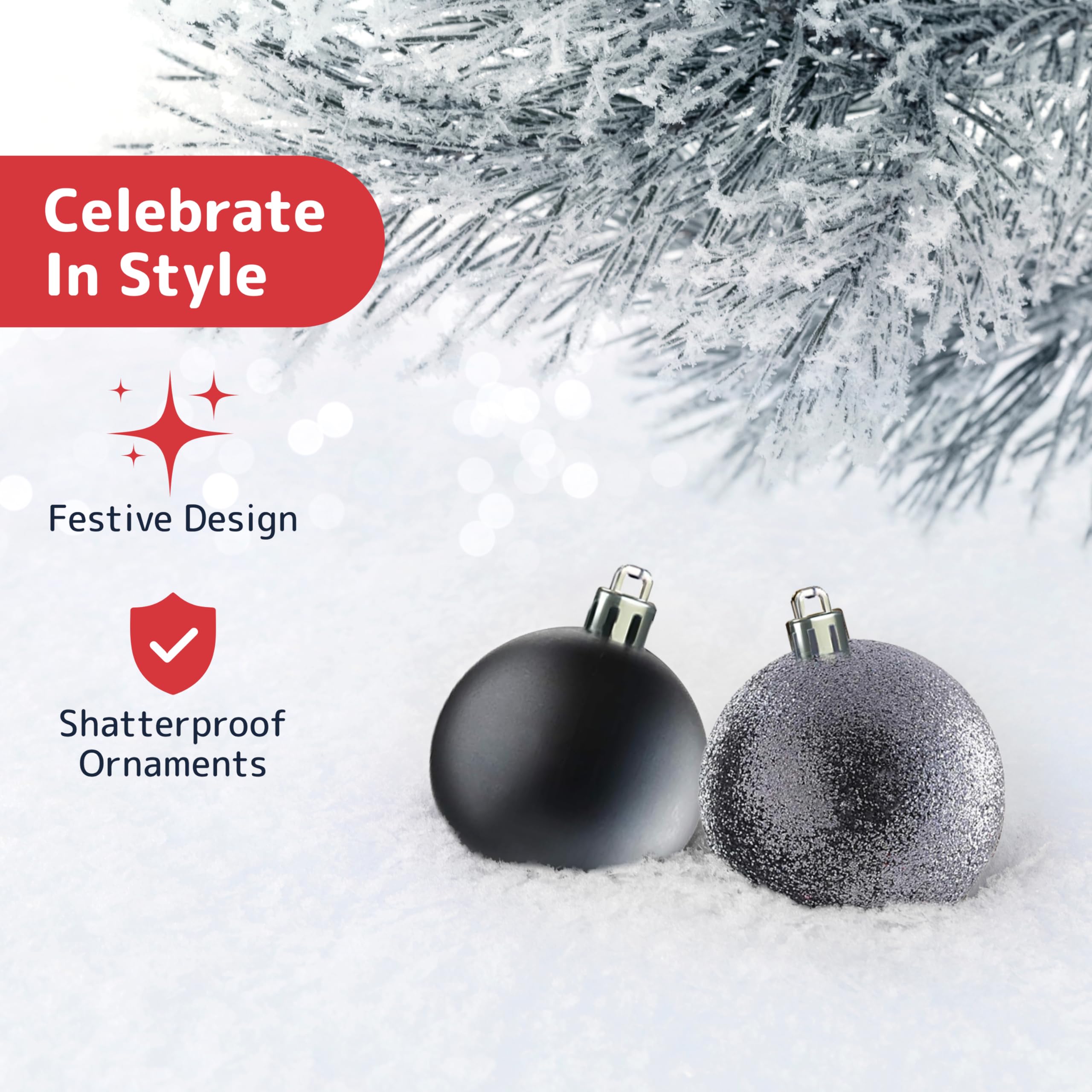 PREXTEX ornaments decorating a covered porch showing weather-protected outdoor appeal