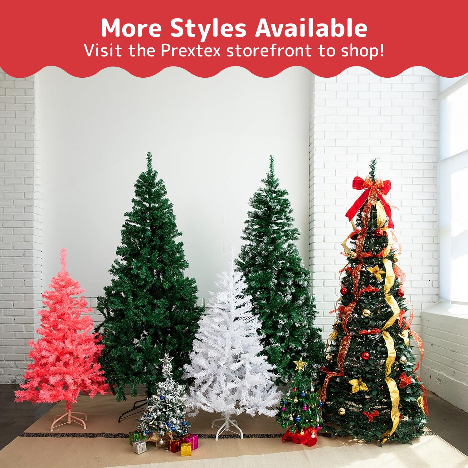 PREXTEX mini tree in cozy living room setting adding seasonal cheer and warmth