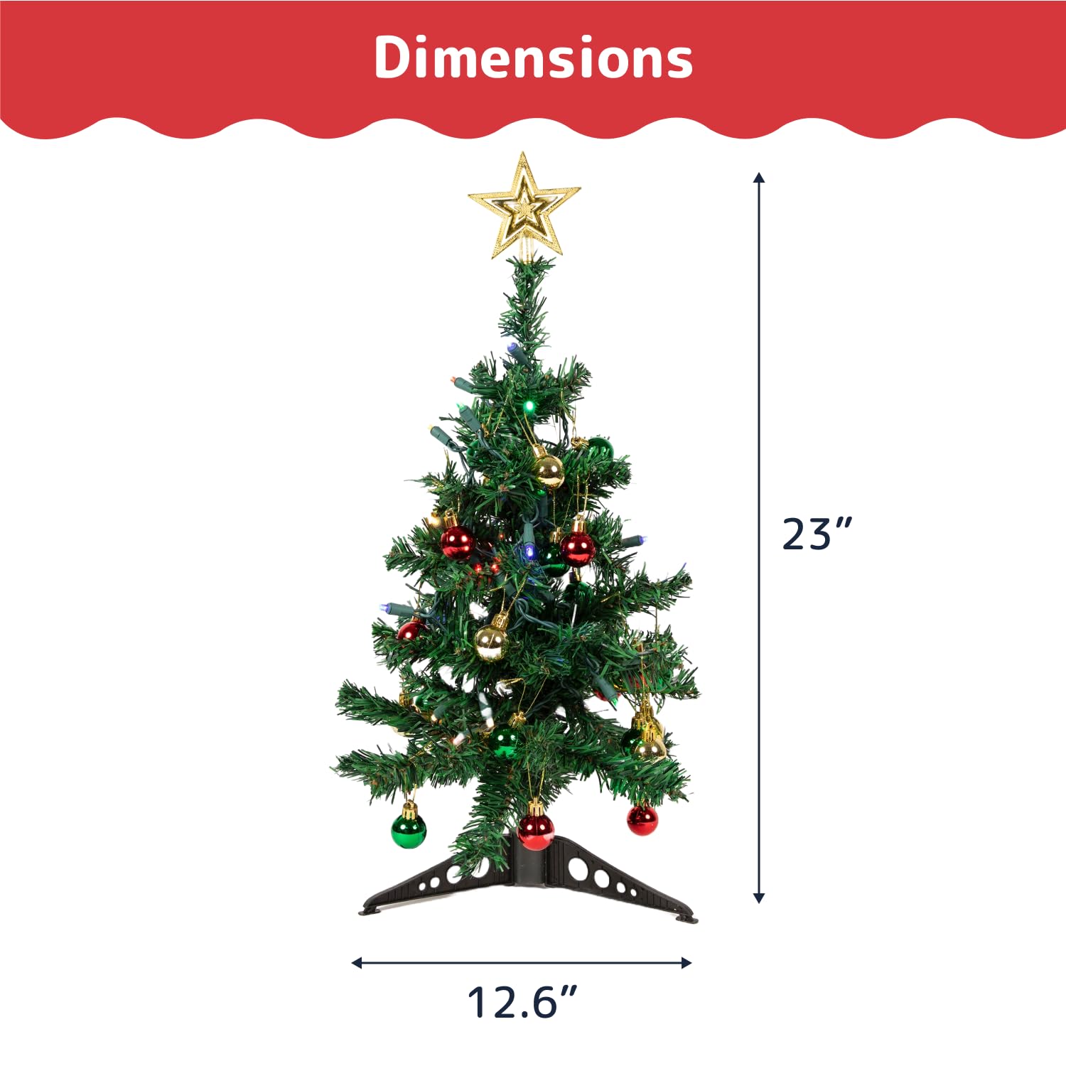 PREXTEX multicolor LED lights on tree glowing on a table for festive ambiance