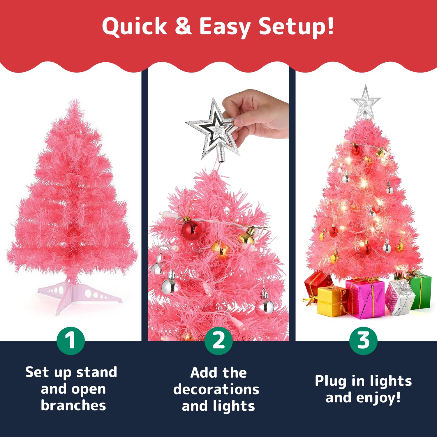 PREXTEX ornaments and decorative gift boxes arranged to show coordinated styling benefit