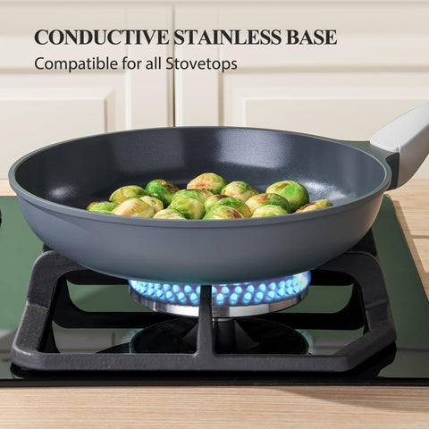 PRICUSIS frying eggs smoothly in pan showing effortless release and quick cleanup