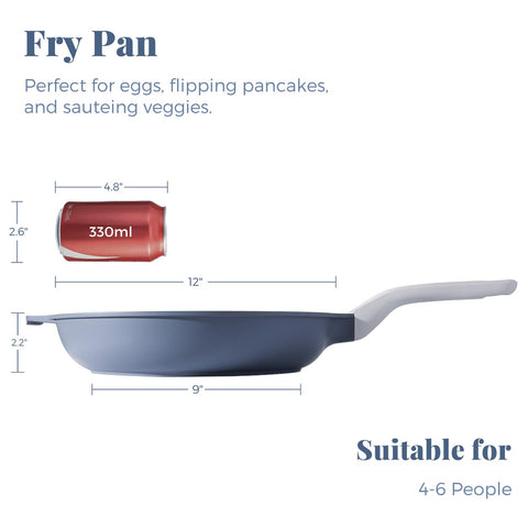 PRICUSIS ceramic nonstick interior close-up showing smooth surface for easy release