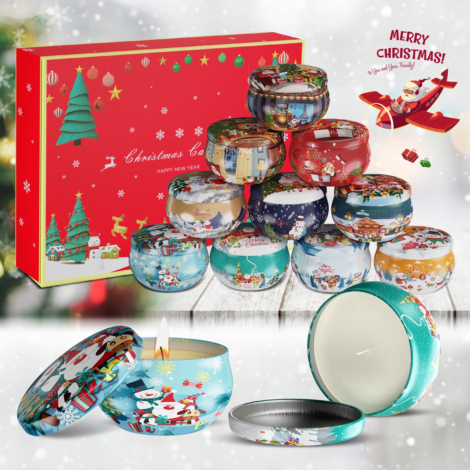Primevolve candle tin top view showing label clarity and easy selection