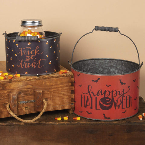 Primitives by Kathy nested buckets showing size difference and storage convenience