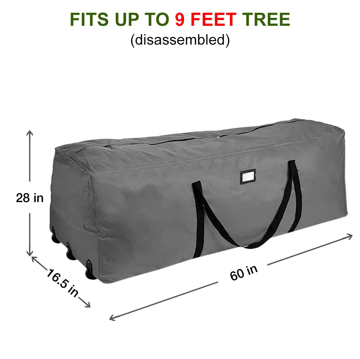 Primode exterior zip pocket and tag for organized accessory storage benefit