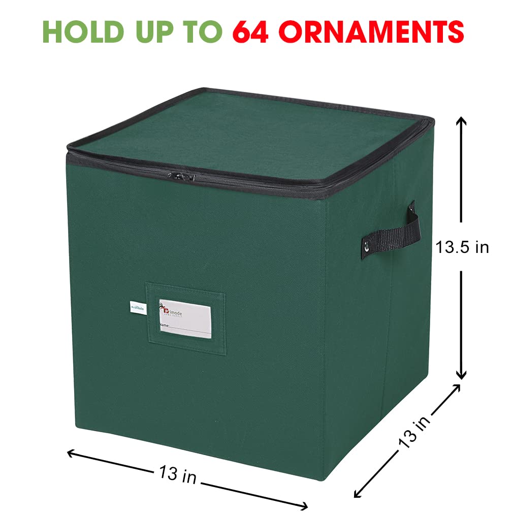 Primode size comparison beside hands showing compact 13.5-inch cube portability