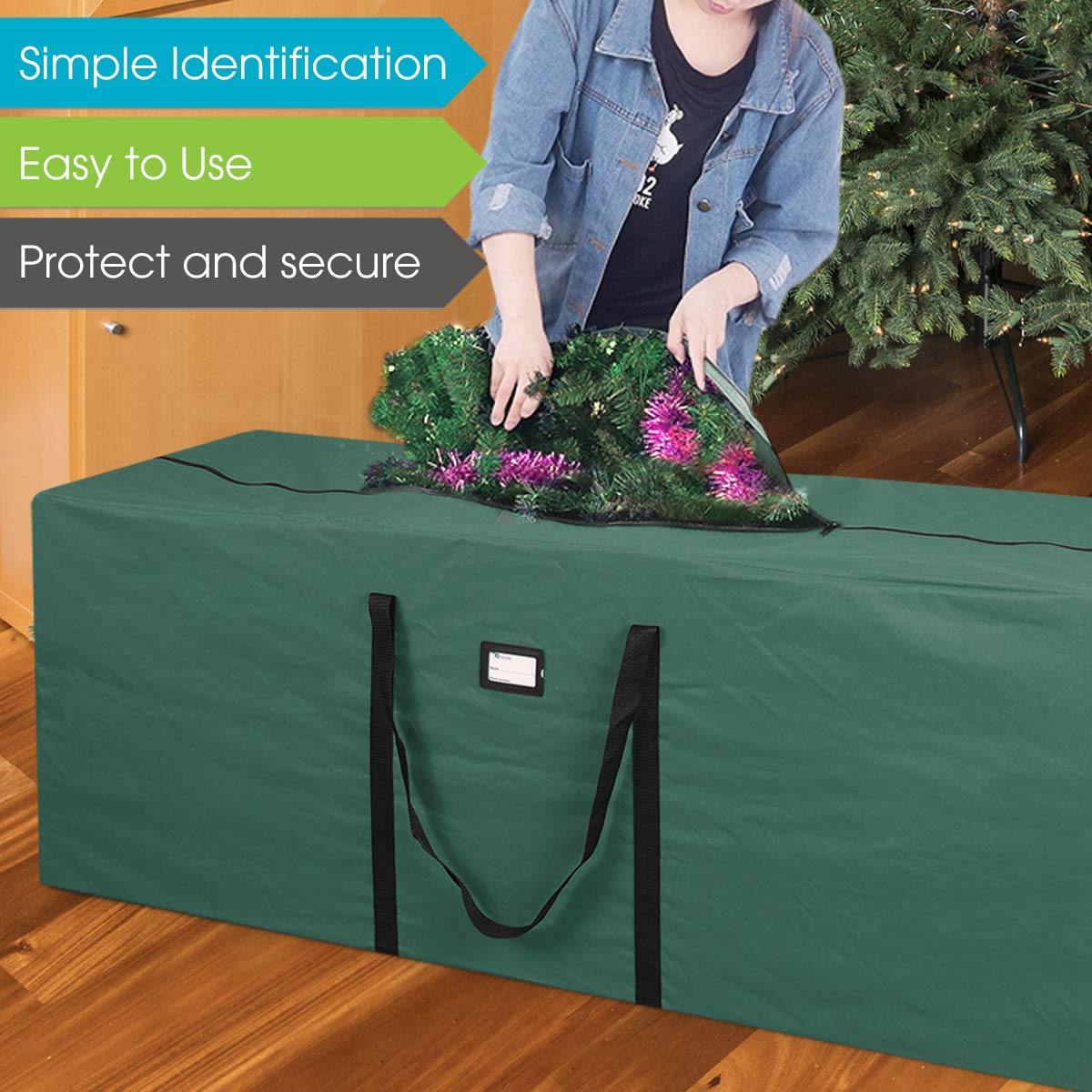 Primode side plastic tag compartment for quick labeling and identification