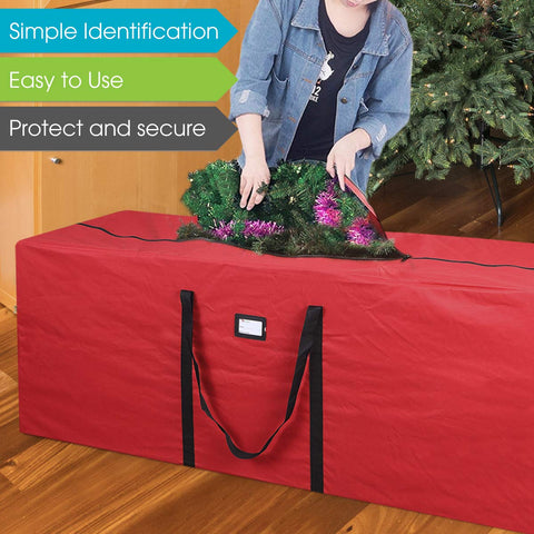 Primode bag with disassembled tree sections for scale