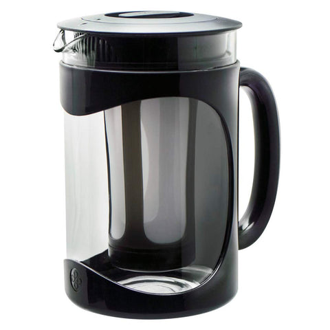 Primula Burke front view showing glass carafe and comfort grip handle for secure pouring