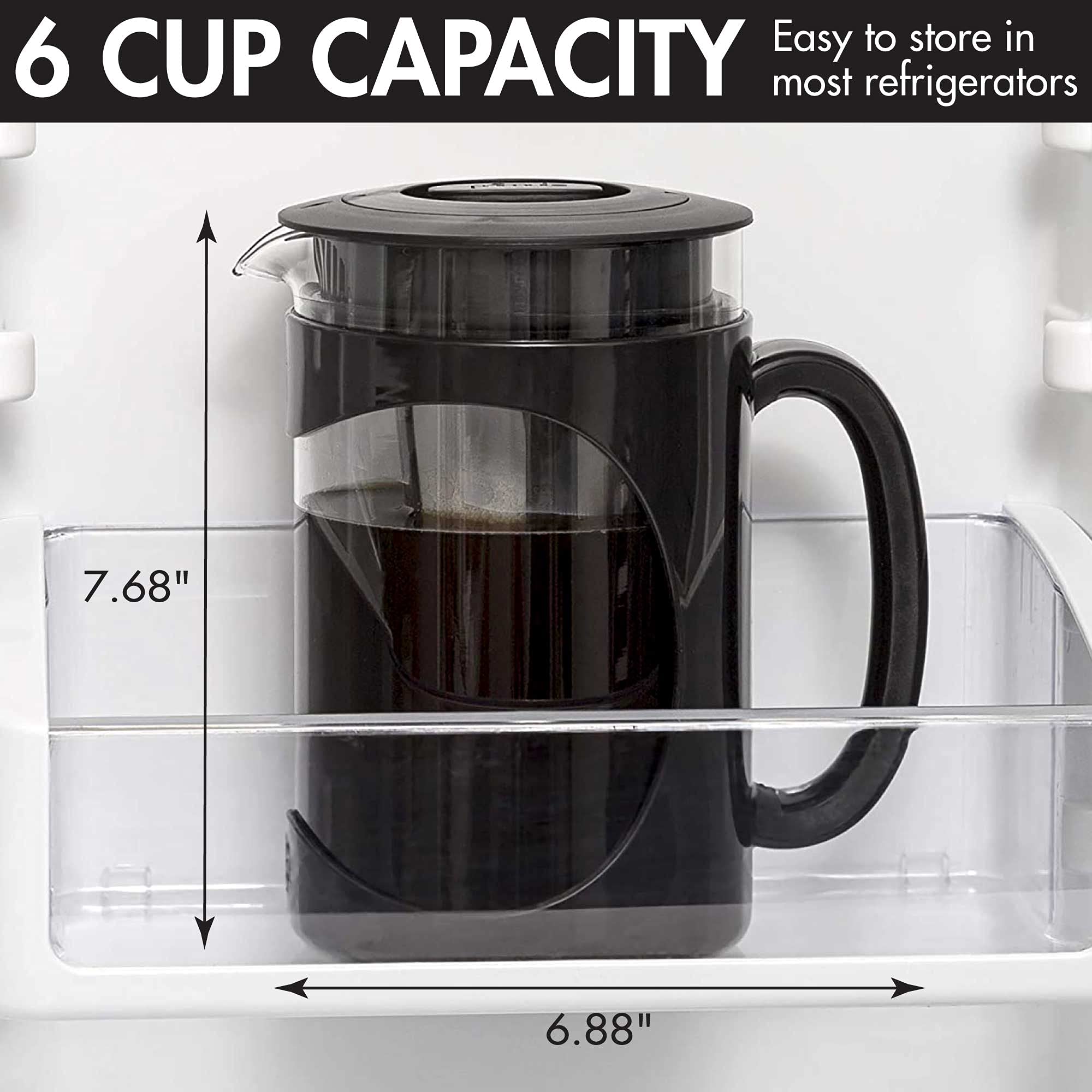 Primula Burke pitcher inside refrigerator door illustrating space‑saving fridge fit