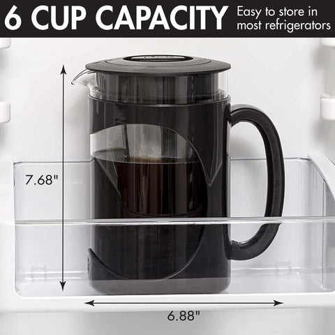Primula Burke pitcher inside refrigerator door illustrating space‑saving fridge fit