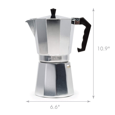 Primula side profile displaying cast-aluminum body for even heat distribution