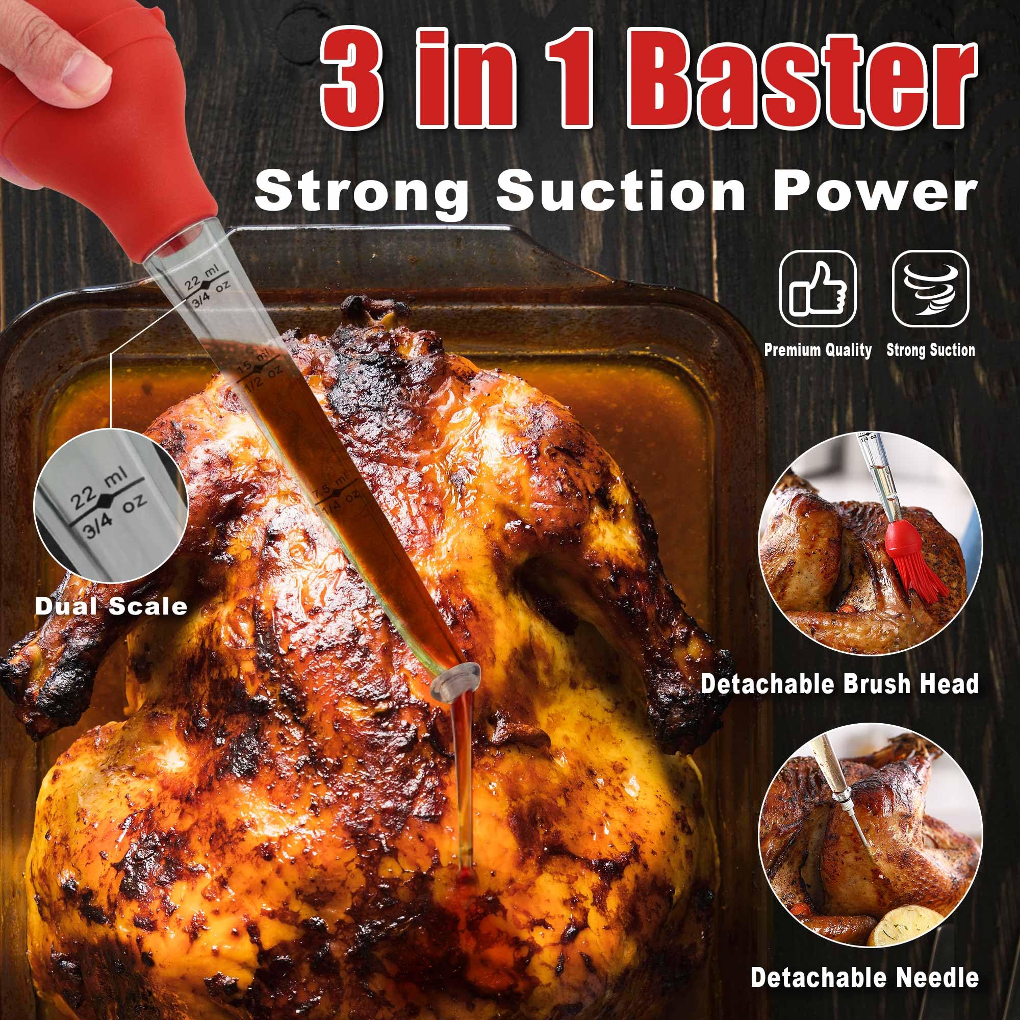 PrinChef basting brush bristles close-up providing even glaze control