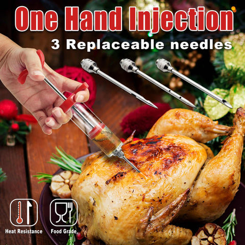 PrinChef three needle types displayed for versatile marinade injection
