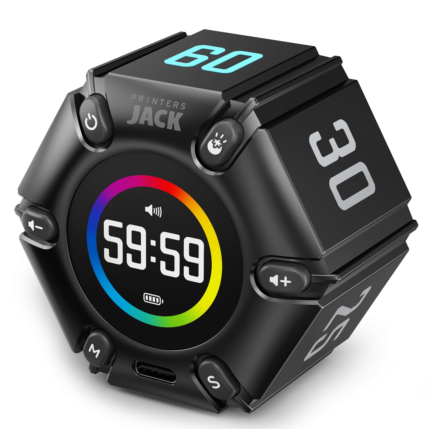 Printers Jack front display showing countdown and benefits of quick-start presets