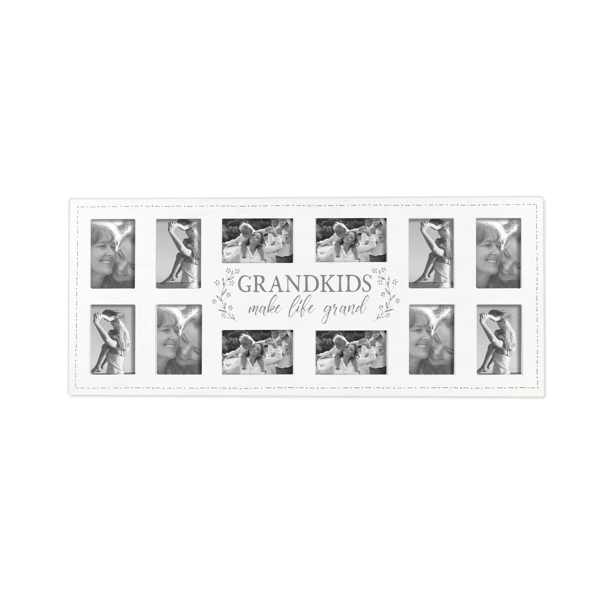 Prinz front view showing twelve photos and tidy white finish for warm display