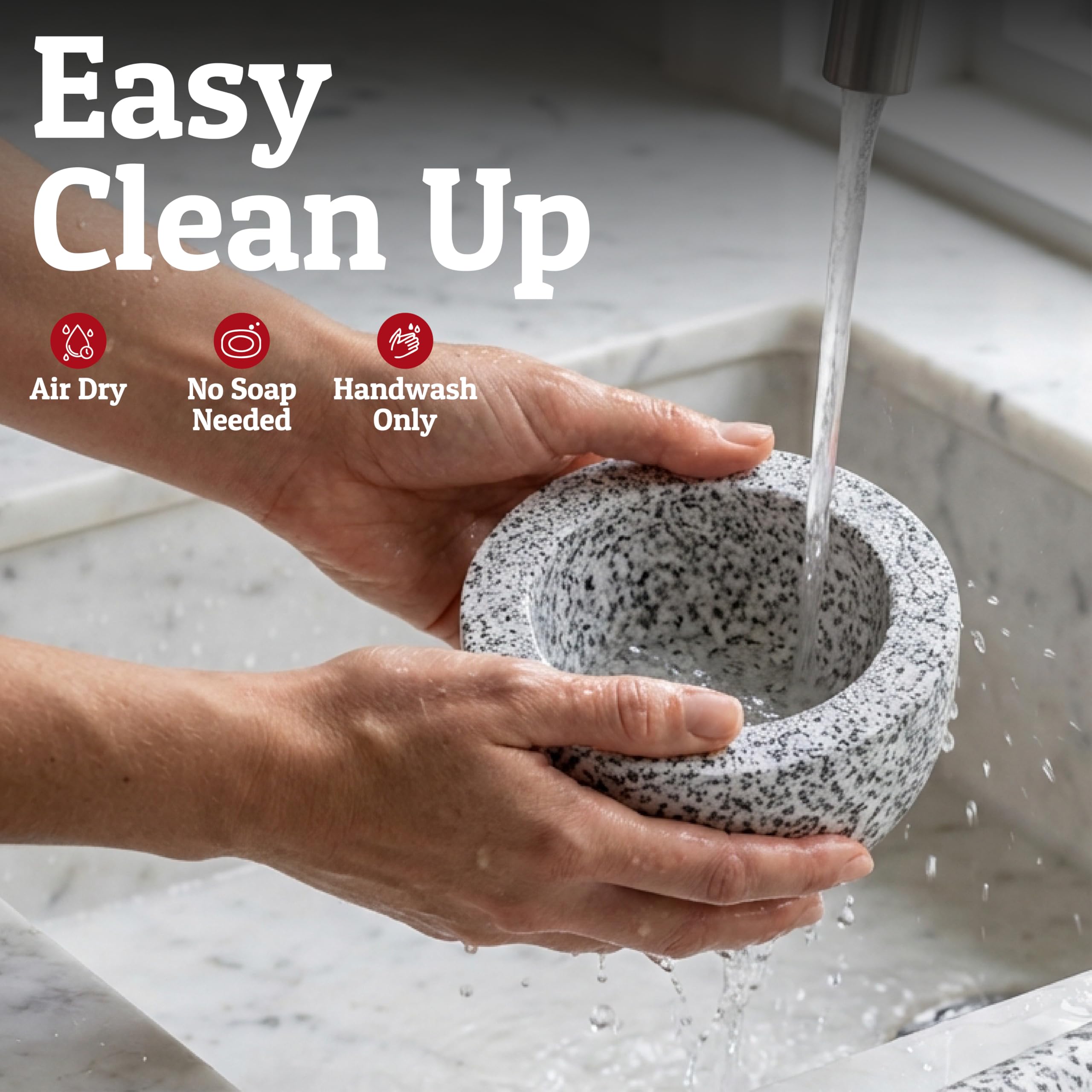 Priority Chef mortar with non-slip pads attached protecting countertops
