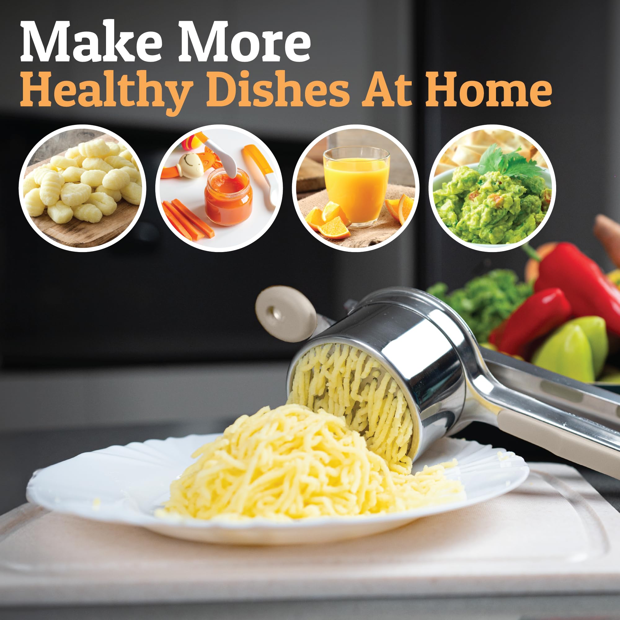 PriorityChef lifestyle kitchen serving mashed potatoes showing consistent results for entertaining benefit