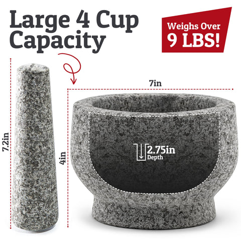 PriorityChef pestle detail showing ergonomic shape and solid weight for efficient grinding
