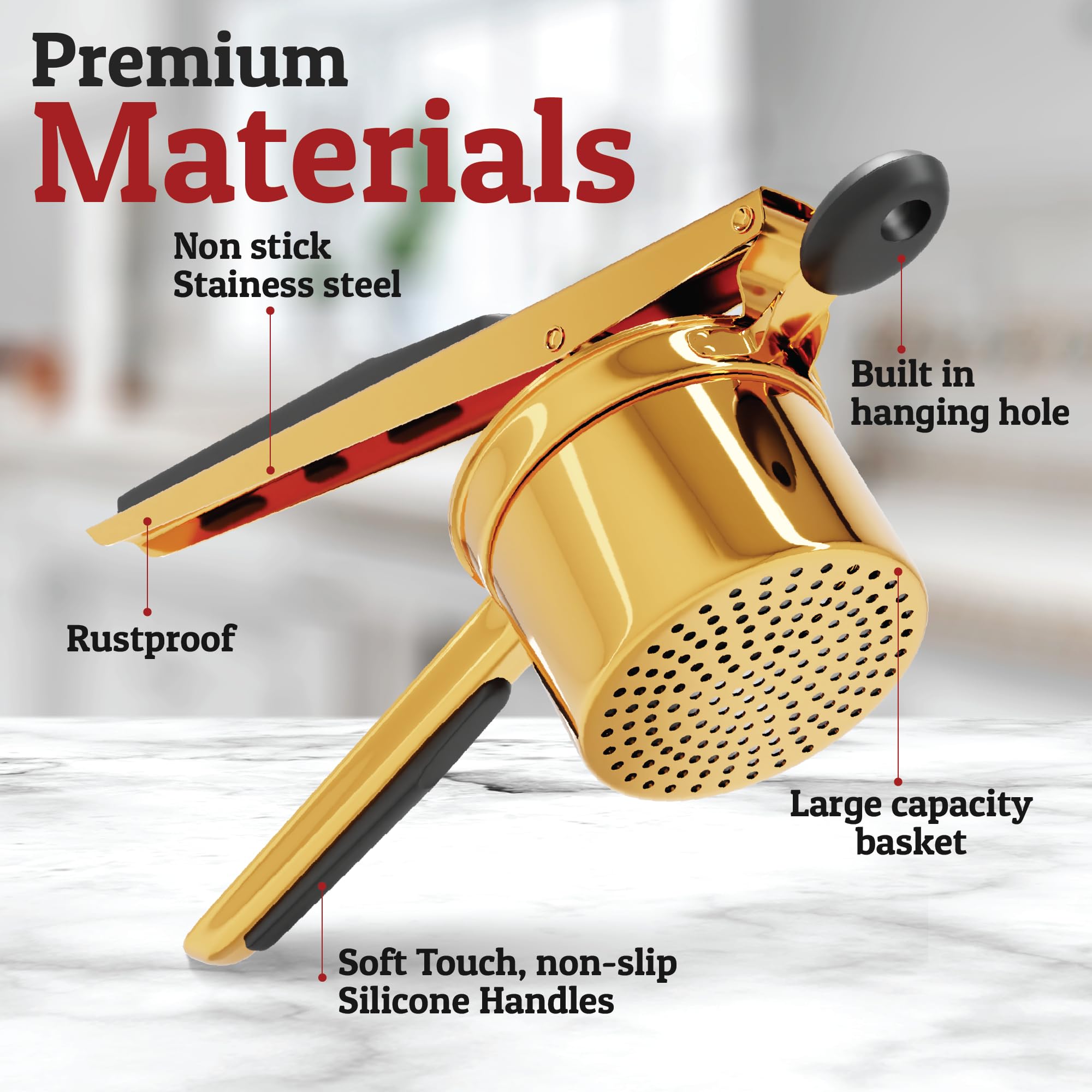 PriorityChef silicone handle detail highlighting comfortable non-slip grip for less strain