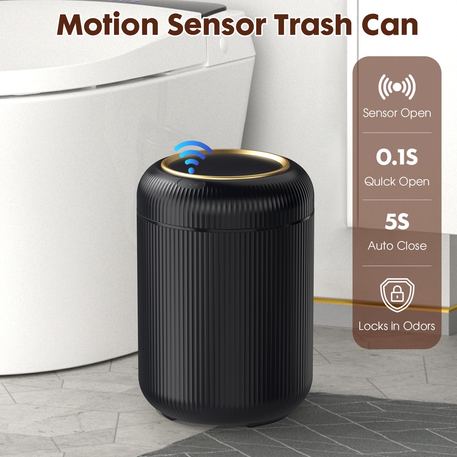 Procade closeup of sensor and wave stripes highlighting easy touchless activation