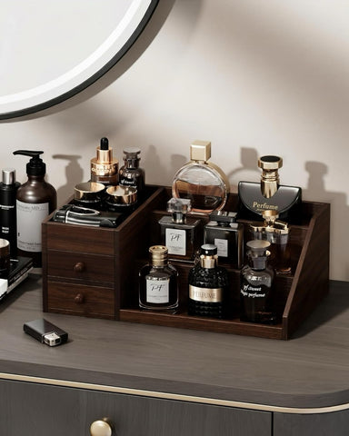 ProCase on bedroom dresser demonstrating neat, stylish grooming display