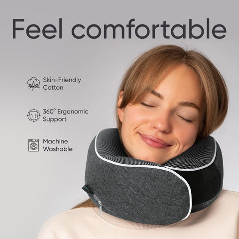 Proglobe detailed memory foam contour highlighting stable neck support benefit