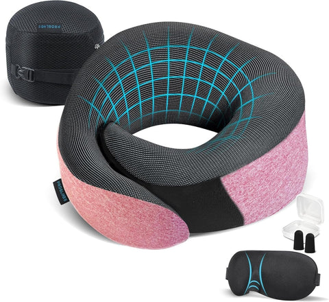 Proglobe neck pillow front view showing full 360° support and comfort
