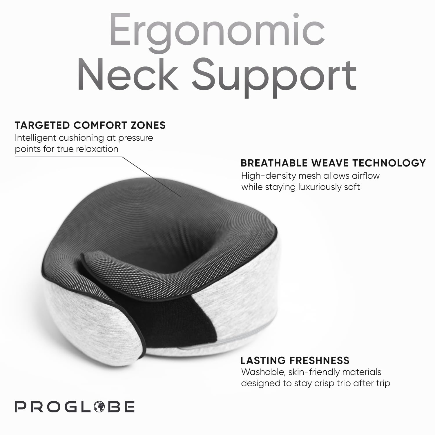 Proglobe breathable removable cover detail showing easy washing benefit