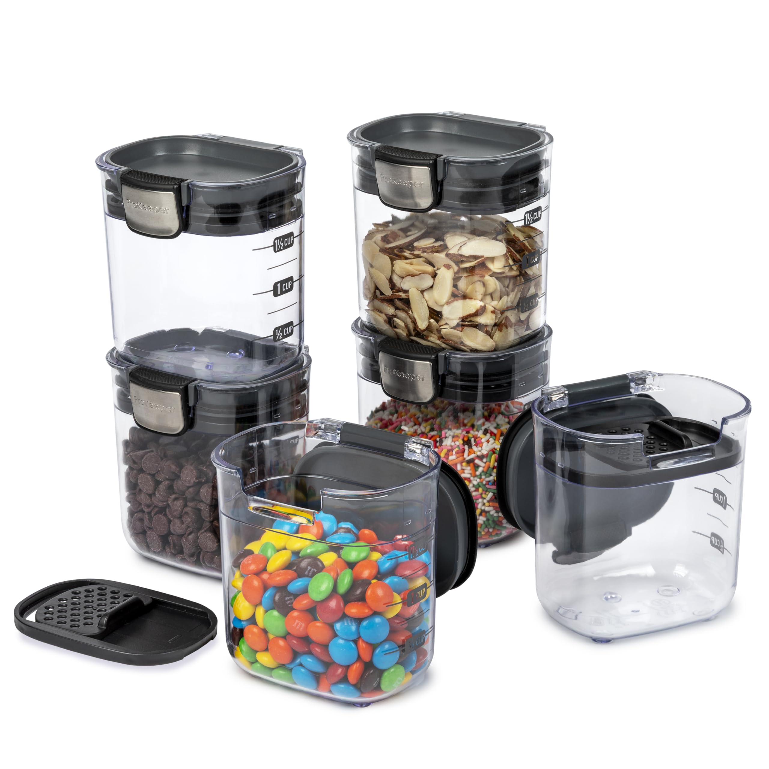 Progressive ProKeeper+ front packaging showing compact 1.5 cup design and set benefit