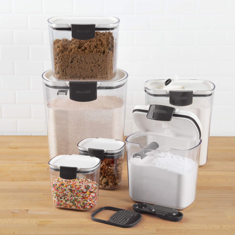 Progressive ProKeeper sugar container pouring through flip spout to reduce spills