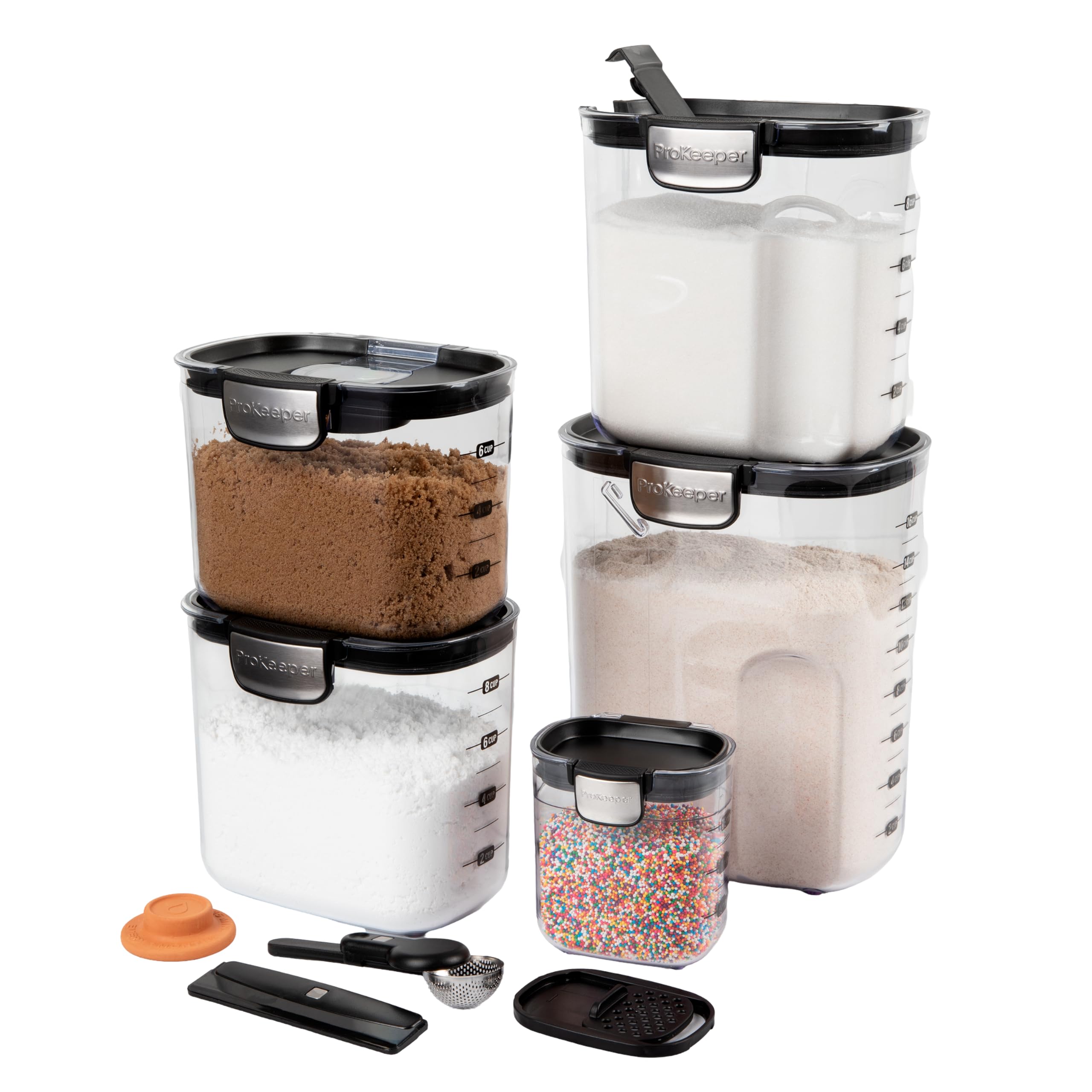 ProKeeper showing full 9-piece set and organized countertop benefit