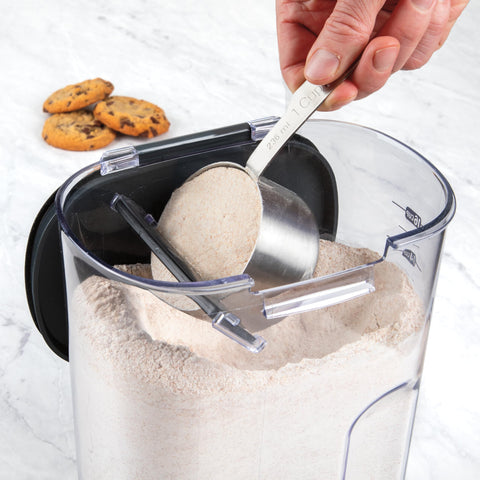 ProKeeper stacked canisters in pantry saving space and improving access