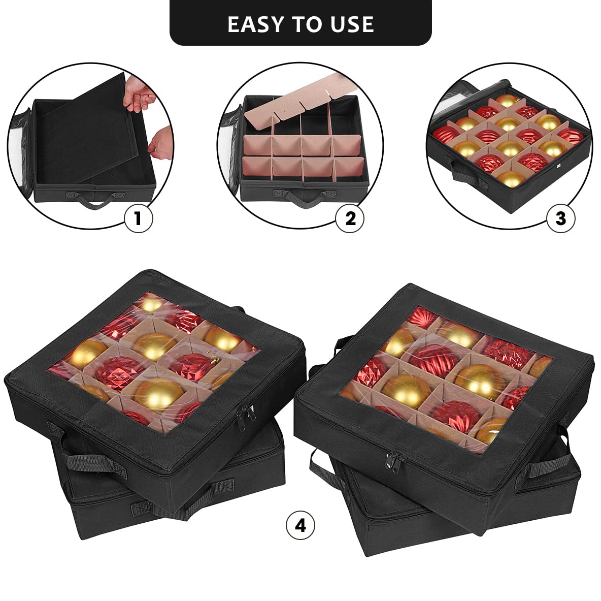 ProPik cardboard dividers close-up protecting ornaments from impact