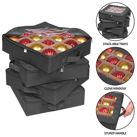 ProPik filled tray with 16 ornaments demonstrating organization capacity