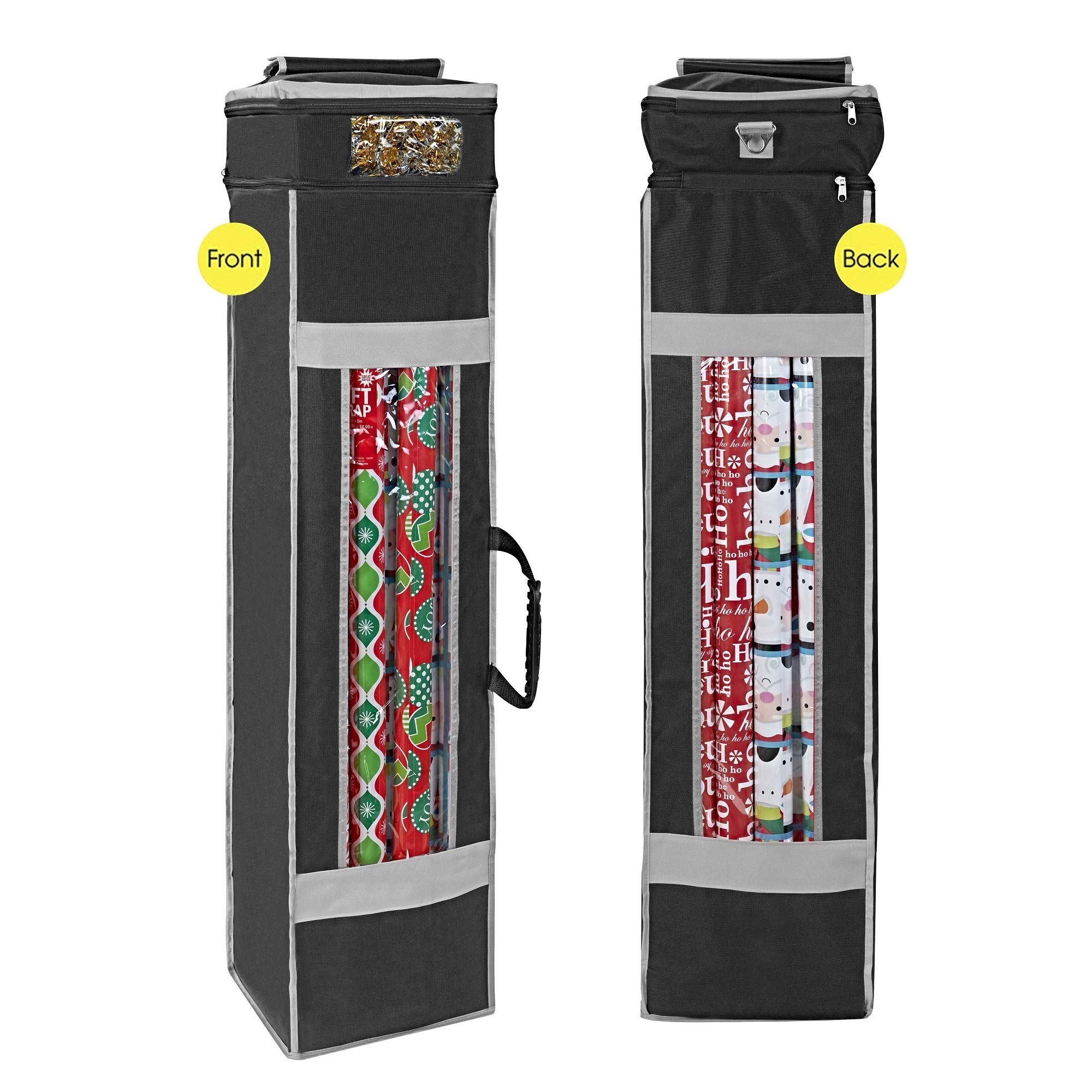 ProPik front view showing bag storing multiple rolls and saving space
