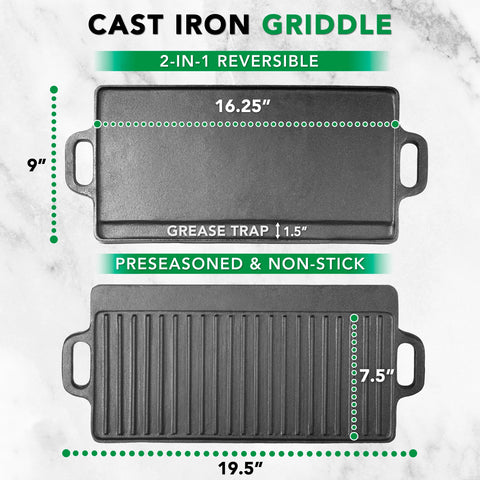 ProSource ridged grill close-up showing char lines and grease channels benefit