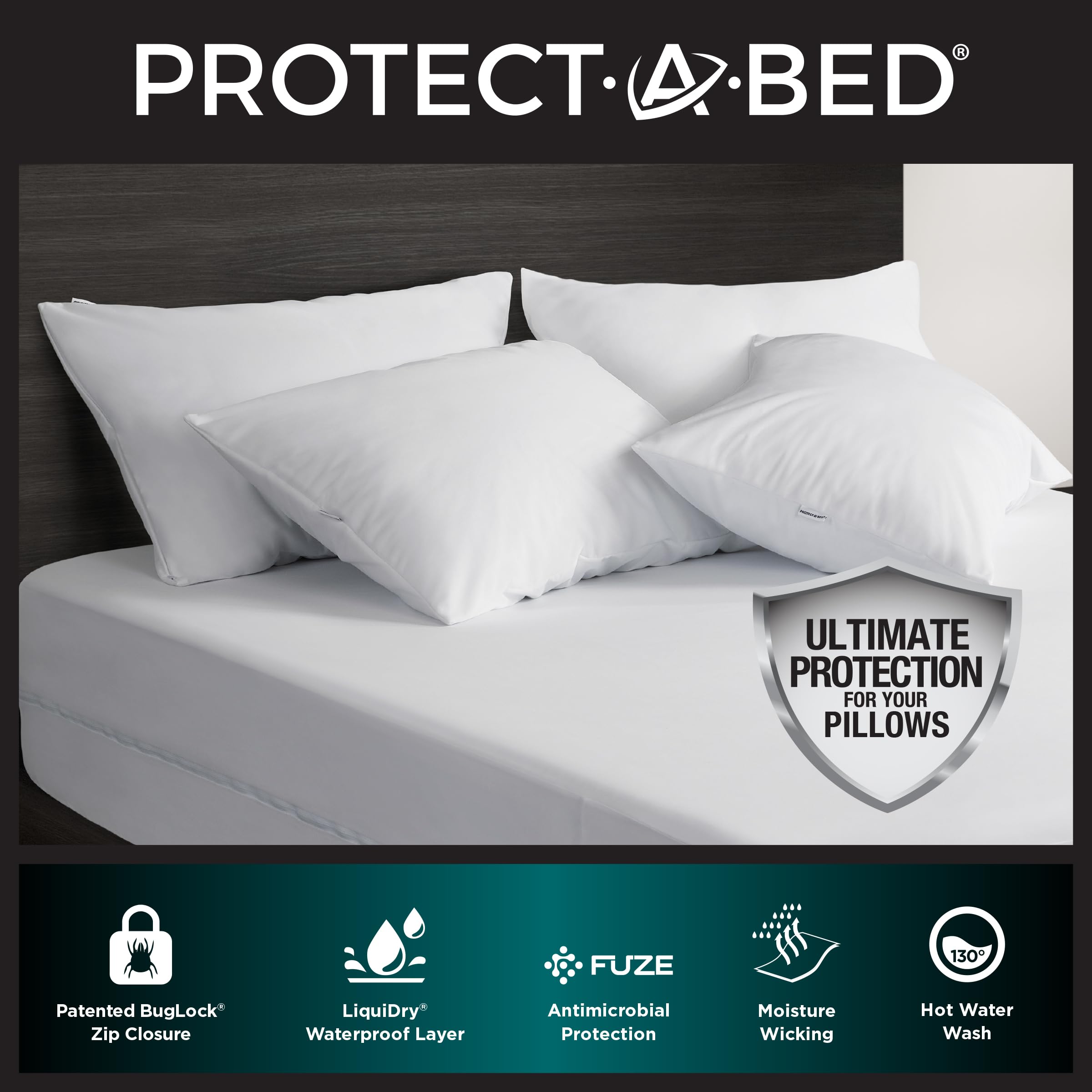 Protect-A-Bed close-knit polyester fabric texture for comfort